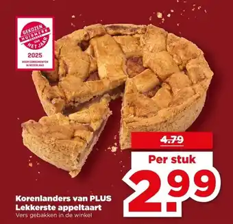 PLUS Korenlanders van PLUS Lekkerste appeltaart aanbieding