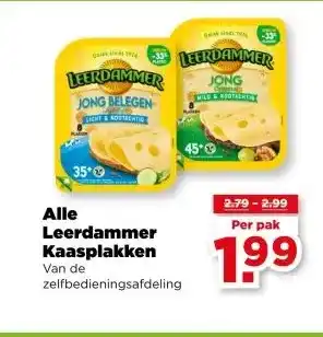PLUS Alle Leerdammer Kaasplakken aanbieding
