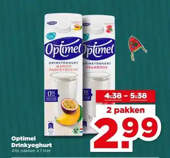PLUS Optimel Drinkyoghurt aanbieding
