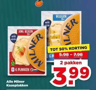 PLUS Alle Milner Kaasplakken aanbieding
