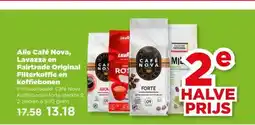 PLUS Alle Café Nova, Lavazza en Fairtrade Original Filterkoffie en koffiebonen aanbieding