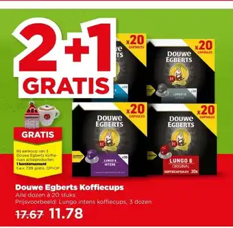 PLUS Douwe Egberts Koffiecups aanbieding