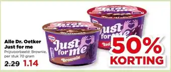 PLUS Alle Dr. Oetker Just for me aanbieding