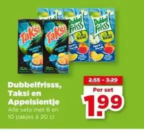 PLUS Dubbelfrisss, Taksi en Appelsientje aanbieding
