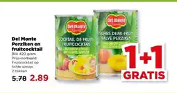 PLUS Del Monte Perziken en fruitcocktail aanbieding