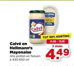 PLUS Calvé en Hellmann's Mayonaise aanbieding