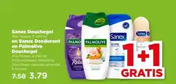 PLUS Sanex Douchegel , en Sanex Deodorant en Palmolive Douchegel aanbieding
