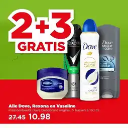PLUS Alle Dove, Rexona en Vaseline aanbieding