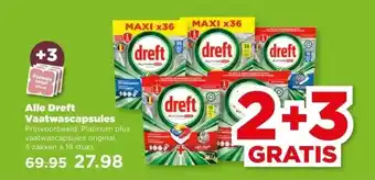 PLUS Alle Dreft Vaatwascapsules aanbieding