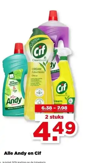 PLUS Alle Andy en Cif aanbieding