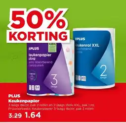 PLUS PLUS Keukenpapier aanbieding