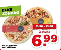 PLUS Alle Uit de keuken van PLUS Pizza's aanbieding