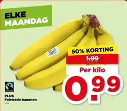 PLUS PLUS Fairtrade bananen aanbieding