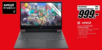 MediaMarkt HP Victus 15-FB3872ND Gaming laptop aanbieding