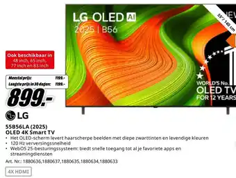 MediaMarkt LG 55B56LA (2025) OLED 4K Smart TV aanbieding