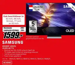 MediaMarkt SAMSUNG 65S90F (2025) OLED 4K TV aanbieding