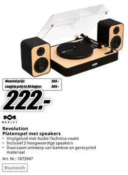 MediaMarkt MARLEY Revolution Platenspel met speakers aanbieding