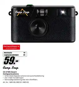 MediaMarkt Camp Snap CS-V105 Zwart Compactcamera aanbieding
