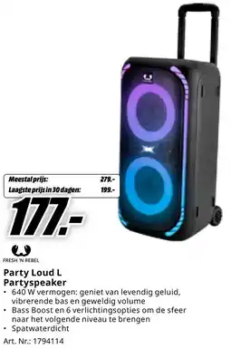 MediaMarkt FRESH 'N REBEL Party Loud L Partyspeaker aanbieding