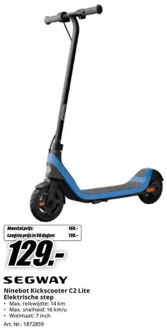 MediaMarkt SEGWAY Ninebot Kickscooter C2 Lite Elektrische step aanbieding