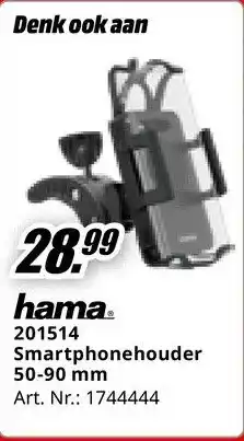 MediaMarkt hama 201514 Smartphonehouder 50-90 mm aanbieding