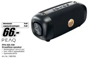 MediaMarkt PEAQ PPA 405-RW Draadloze speaker aanbieding