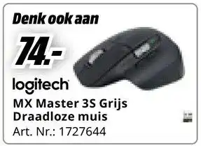 MediaMarkt logitech MX Master 35 Grijs Draadloze muis aanbieding