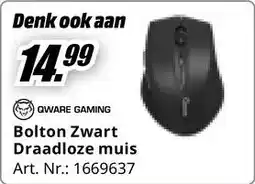 MediaMarkt Bolton Zwart Draadloze muis aanbieding