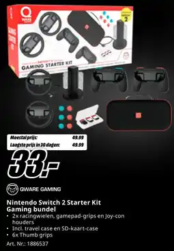 MediaMarkt QWARE GAMING Nintendo Switch 2 Starter Kit Gaming bundel aanbieding
