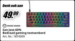 MediaMarkt QWARE GAMING San Jose 60% Bedraad gaming toetsenbord aanbieding