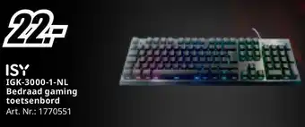 MediaMarkt ISY IGK-3000-1-NL Bedraad gaming toetsenbord aanbieding