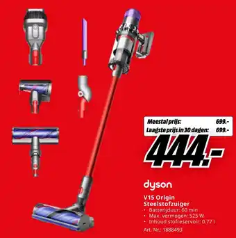MediaMarkt dyson V15 Origin Steelstofzuiger aanbieding