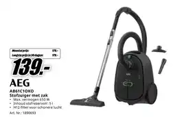 MediaMarkt AEG AB61C10KO Stofzuiger met zak aanbieding