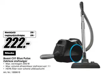MediaMarkt Miele Boost CX1 Blue Pulse Zakloze stofzuiger aanbieding
