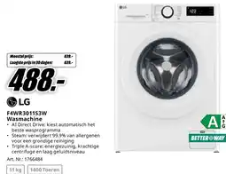 MediaMarkt LG F4WR3011S3W Wasmachine aanbieding