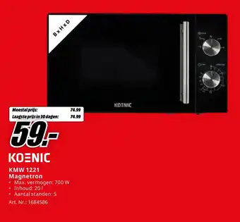 MediaMarkt KOENIC KMW 1221 Magnetron aanbieding