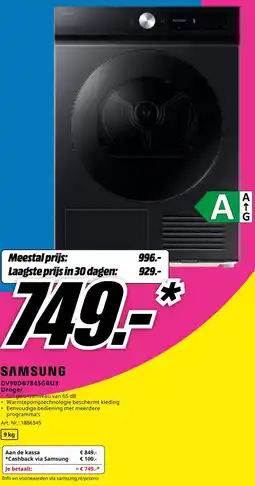 MediaMarkt SAMSUNG DV90DB7845GBU3 Droger aanbieding