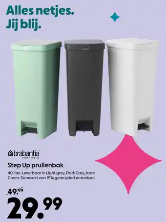 AllesZ brabantia Step Up prullenbak aanbieding