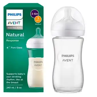 Trekpleister Philips Avent Natural Response SCY933/01 Glazen Babyfles aanbieding