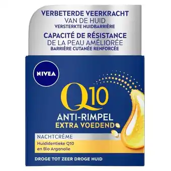Trekpleister NIVEA Q10 Power Extra Voedende Anti-Rimpel Nachtcrème aanbieding