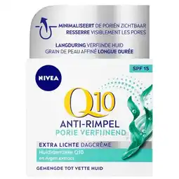Trekpleister NIVEA Q10 Power Anti-Rimpel Porie Verfijnende Extra Lichte Dagcrème aanbieding