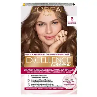 Trekpleister L'Oréal Paris Excellence Crème 6 Donkerblond Permanente Haarverf aanbieding