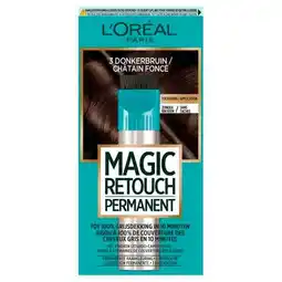 Trekpleister L'Oréal Paris Magic Retouch 3 Donkerbruin Permanente Haarkleuring aanbieding