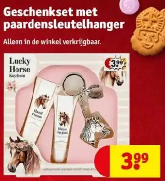 Kruidvat Geschenkset met paardensleutelhanger aanbieding