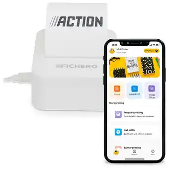 Action Fichero mini pocket printer aanbieding