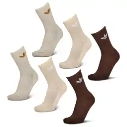 Foot Locker Adidas Crew 6 Pack Sokken Unisex - Bruin - Maat 43-45 aanbieding