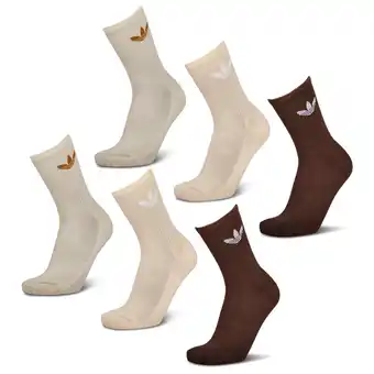 Foot Locker Adidas Crew 6 Pack Sokken Unisex - Bruin - Maat 43-45 aanbieding