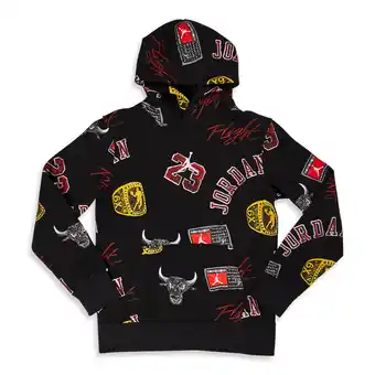 Foot Locker Jordan Essentials Aop Hoodies Kinder - Zwart - Maat 147 - 158 CM aanbieding