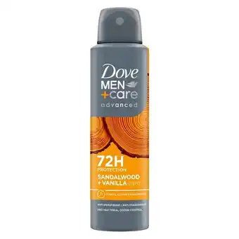 Kruidvat Dove Men+Care Advanced Sandelwood + Vanilla Antitranspirant Spray aanbieding