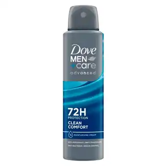 Kruidvat Dove Men+ Care Advanced Clean Comfort Antitranspirant Deodorant Spray aanbieding